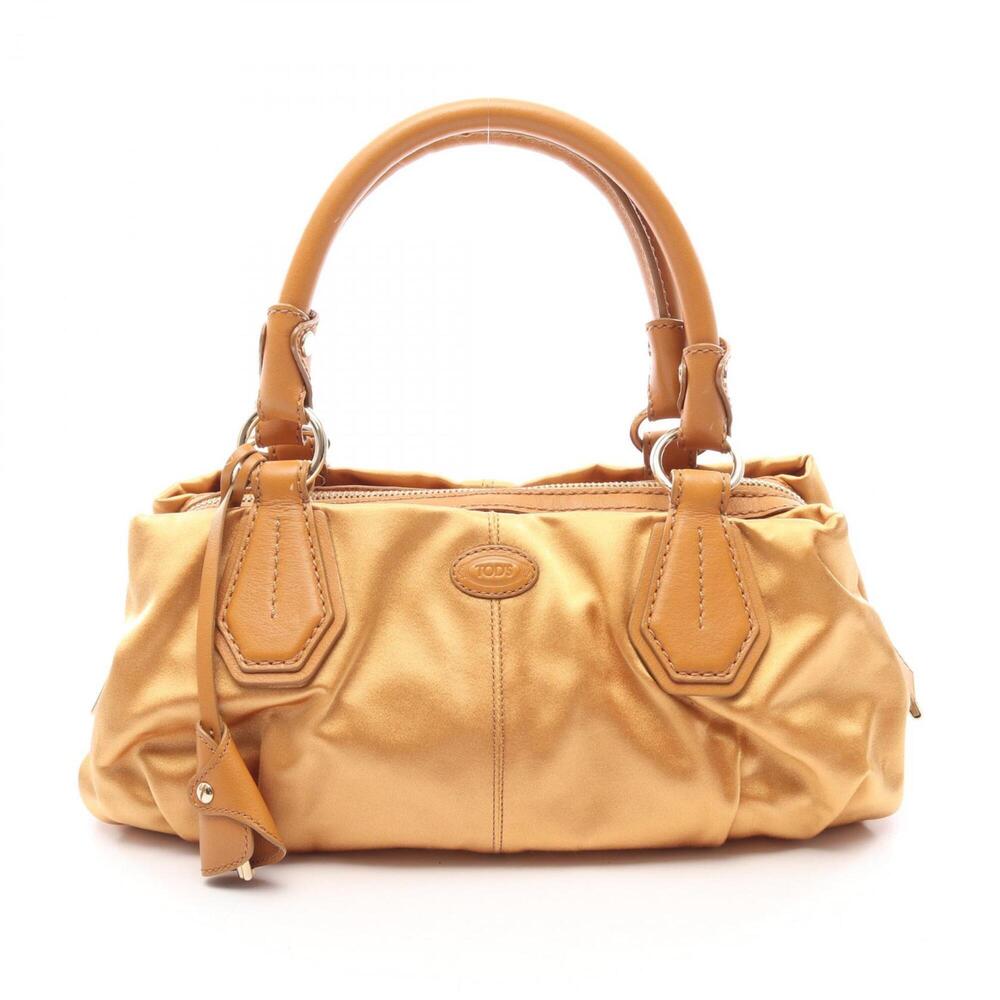 Tod's handbag, fabric and leather, women's, brown.